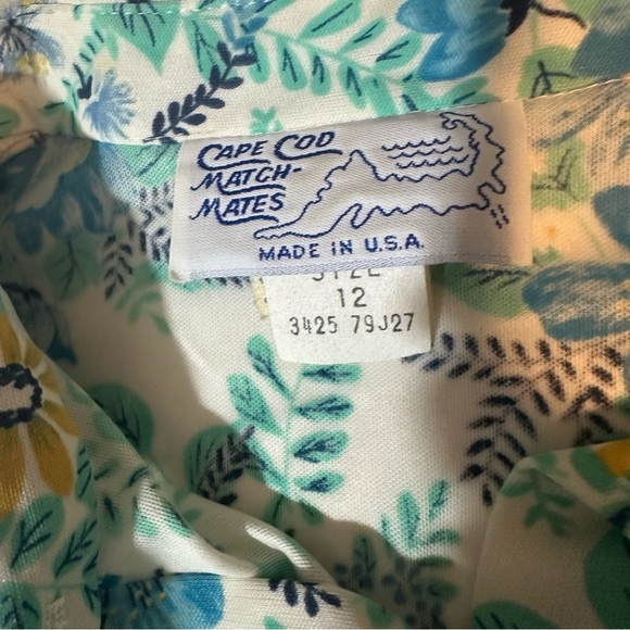 Vintage 70s Cape Cod Match Mates Polyester Blouse - Picture 2 of 8